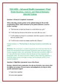 NSG 6020 &ndash; Advanced Health Assessment &sol; Final Exam Questions&comma; Answers&comma; and Clinical Rationales 2026&sol;2027 Edition