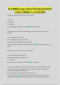 ICS 800D Exam UPDATED QUESTIONS &NewLine;AND CORRECT ANSWERS