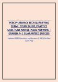 PEBC PHARMACY TECH QUALIFYING EXAM &vert; STUDY GUIDE&comma; PRACTICE QUESTIONS AND DETAILED ANSWERS