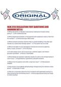NUR 2755 EVALUATION TEST QUESTIONS AND ANSWERS SET A&period;pdf