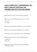 AMCA PHLEBOTOMY COMPREHENSIVE TEST&NewLine;BANK COMPLETE QUESTIONS AND&NewLine;ANSWERS PRACTICE SOLUTION VERIFIED