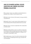 AINS 103 EXAMPREP MATERIAL SOLVED&NewLine;QUESTIONS AND VERIFIED SOLUTIONS&NewLine;PREMIUM COLLECTION