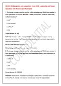 NCLEX-RN Delegation and Assignment Exam 2026&colon; Leadership and Scope Questions with Answers and Rationales