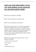 MARYLAND HOME IMPROVEMENT ACTUAL&NewLine;TEST PAPER PREMIUM SOLVED QUESTIONS&NewLine;FULL SOLUTION ALREADY PASSED