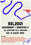 SSL2601 Assignment 1 Semester 2 MEMO &vert; Due 14 August 2026