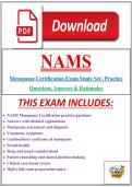 NAMS Menopause Certification Exam 2026 Study Guide &vert; Practice Questions&comma; Answers & Detailed Rationales