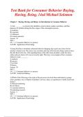 Test Bank for Consumer Behavior&colon; Buying&comma; Having&comma; Being 14th Edition by Michael Solomon