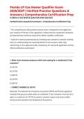 Florida LP Gas Master Qualifier Exam 2026&sol;2027 &vert; Verified Practice Questions & Answers &vert; Comprehensive Certification Prep
