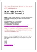 NSG 318 Introduction to Pharmacology Final Exam Study Resource 2026&sol;2027 &ndash; Complete High-Yield Test Bank with Drug Classes&comma; Mechanisms of Action&comma; and Clinical Rationales