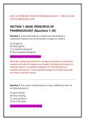 NSG 318 Introduction to Pharmacology Final Exam Study Resource 2026&sol;2027 &ndash; Complete High-Yield Test Bank with Drug Classes&comma; Mechanisms of Action&comma; and Clinical Rationales