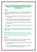 NU 265 &ndash; Advanced Medical-Surgical Nursing &sol; Mock Exam Questions&comma; Verified Answers&comma; and Clinical Rationales 2026&sol;2027 Edition