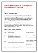 NSG 318 Introduction to Pharmacology Final Exam Study Resource 2026&sol;2027 &ndash; Complete High-Yield Test Bank with Drug Classes&comma; Mechanisms of Action&comma; and Clinical Rationales