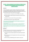 NU 265 &ndash; Advanced Medical-Surgical Nursing &sol; Midterm Exam Questions&comma; Verified Answers&comma; and Clinical Rationales 2026&sol;2027 Edition 