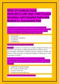 APEA 3P Predictor Exam 2026&sol;2027&vert;&vert; 200 High-Yield Practice Questions with Detailed Rationales Graded A&plus; Guaranteed Pass
