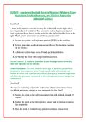 NU 265 &ndash; Advanced Medical-Surgical Nursing &sol; Midterm Exam Questions&comma; Verified Answers&comma; and Clinical Rationales 2026&sol;2027 Edition 