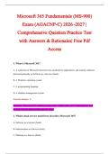 Microsoft 365 Fundamentals &lpar;MS-900&rpar; &NewLine;Exam &lpar;AGACNP-C&rpar; 2026&ndash;2027 &vert; &NewLine;Comprehensive Question Practice Test &NewLine;with Answers & Rationales&vert; Free Pdf &NewLine;Access