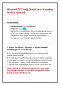Missouri POST Study Guide Exam Prep 2026&sol;2027 &ndash; Complete Law Enforcement Practice Test Bank&comma; RSMo Statutes&comma; Constitutional Law & Detailed Rationales &lpar;Grade A&plus;&rpar;