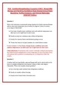 PCE - Certified Breastfeeding Counselor &lpar;CBC&rpar; &vert; Breast Milk Storage and Handling Guidelines Exam Newest Actual Exam Questions&comma; Verified Answers&comma; and Clinical Rationales 2026&sol;2027 Edition 