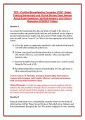 PCE - Certified Breastfeeding Counselor &lpar;CBC&rpar; &vert; Infant Feeding Assessment and Clinical Review Exam Newest Actual Exam Questions&comma; Verified Answers&comma; and Clinical Rationales 2026&sol;2027 Edition
