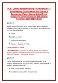 PCE - Certified Breastfeeding Counselor &lpar;CBC&rpar; &vert; Breastfeeding Fundamentals and Lactation Management Exam Newest Actual Exam Questions&comma; Verified Answers&comma; and Clinical Rationales 2026&sol;2027 Edition