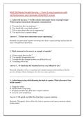 NUR 208 Mental Health Nursing &mdash; Exam 2 actual questions with &NewLine;verified answers and rationales 2026&sol;2027 version 
