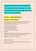 AGACNP-BC BOARD EXAM PREPARATION &NewLine;2026 Original Practice Questions&comma; Answers &NewLine;& Rationales Adult-Gerontology Acute Care &NewLine;Nurse Practitioner Review 