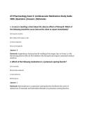 ATI Pharmacology Exam 3&colon; Cardiovascular Medications Study Guide&NewLine;2026 &vert;Questions &vert;Answers &vert;Rationales