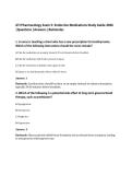 ATI Pharmacology Exam 5&colon; Endocrine Medications Study Guide 2026&NewLine;&vert;Questions &vert;Answers &vert;Rationales&NewLine;