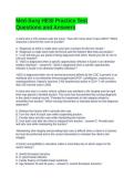 Med-Surg HESI Practice Test Questions and Answers