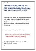 EMT-B MIDTERM CHAPTERS EXAM 1-23&ast;&ast;&ast; &NewLine;QUESTIONS AND ANSWERS &vert; VERIFIED AND &NewLine;WELL DETAILED ANSWERS &vert;DOWNLOAD AND &NewLine;PASS &vert; LATEST EXAM UPDATE 2026&sol;2027