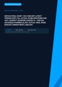 NUR 635 Final Exam Advanced Pharmacology GCU 130&plus; Questions Actual Exam 2026&sol;2027 &ndash; 100&percnt; Verified &vert; Detailed Rationales &ndash; Pass Guaranteed &ndash; A&plus; Graded
