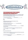 ICHS PHARMACOLOGY STUDY CORRECT QUESTIONS AND ANSWERS SET A&period;pdf