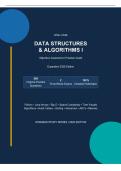 WGU C949 Data Structures and Algorithms I OA 2026 &vert; 200 Practice Questions with Answers & Rationales &vert; Python&comma; Java&comma; Big-O&comma; Tree Diagrams &plus; 2 Mock Exams