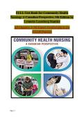 Community Health Nursing&colon; A Canadian Perspective&comma; 5th Edition &vert; Complete Test Bank&semi; Comprehensive Practice Questions & Answers