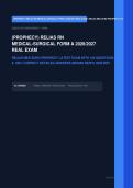 Relias Prophecy RN Medical-Surgical Form A Exam 100 Questions Actual Exam 2026&sol;2027 &ndash; 100&percnt; Verified &vert; Detailed Rationales &ndash; Pass Guaranteed &ndash; A&plus; Graded