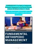 Fundamental Orthopedic Management for the Physical Therapist Assistant&comma; 5th Edition &vert; Complete & Comprehensive Test Bank &colon; Practice Questions&comma; Answers & Exam Preparation