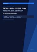 Wall Street Prep Excel Crash Course Exam Actual Exam 2026&sol;2027 &ndash; 100&percnt; Verified &vert; Detailed Rationales &ndash; Pass Guaranteed &ndash; A&plus; Graded