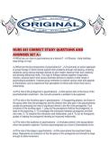NURS 661 CORRECT STUDY QUESTIONS AND ANSWERS SET A&period;pdf