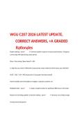 WGU C207 Data-Driven Decision Making OA Questions and Answers 2026 &vert; Rationales&NewLine;