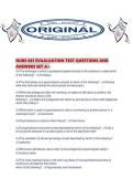 NURS 661 EVAALUATION TEST QUESTIONS AND ANSWERS SET A&period;pdf