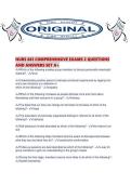 NURS 661 COMPREHENSIVE EXAMS 2 QUESTIONS AND ANSWERS SET A&period;pdf
