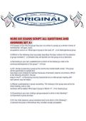 NURS 661 EXAMS SCRIPT ALL QUESTIONS AND ANSWERS SET A&period;pdf