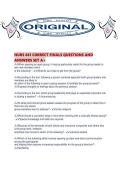 NURS 661 CORRECT FINALS QUESTIONS AND ANSWERS SET A&period;pdf