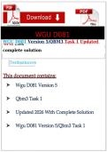 WGU D081 Version 5 QBM3 Task 1 Complete Solution &vert; Updated 2026 Guide