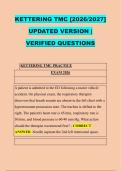 KETTERING TMC &lbrack;2026&sol;2027&rsqb; &NewLine;UPDATED VERSION &vert; &NewLine;VERIFIED QUESTIONS 