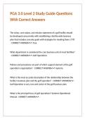 PGA 3&period;0 Level 2 Study Guide Questions With Correct Answers 