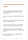 PGA Final Exam Questions With Correct Answers