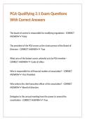 PGA Qualifying 3&period;1 Exam Questions With Correct Answers&period;