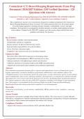 Connecticut &lpar;CT&rpar; Record Keeping Requirements Exam 2026&sol;2027 &vert; Verified Q&A with Rationales &vert; Updated per Latest Guidelines &vert; A&plus; Graded