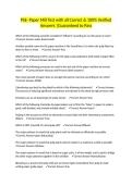 PSE- Paper Mill Test with all Correct & 100&percnt; Verified Answers &vert;Guaranteed to Pass